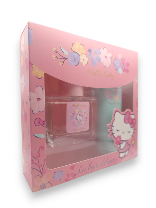 Hello Kitty Delicate Flower Gift Set – 50ml Eau de Parfum & 150ml Shower Gel for a Soft, Floral, and Feminine Experience