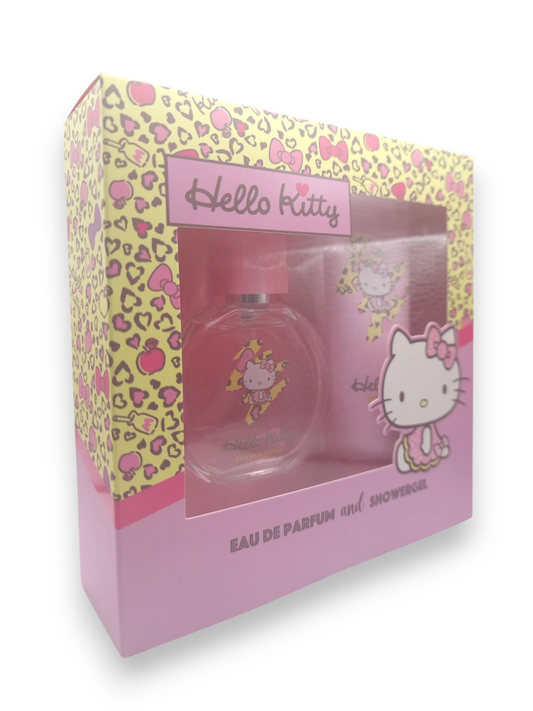 Hello Kitty Sweet Leopard Gift Set – 50ml Eau de Parfum & 150ml Shower Gel with a Rich, Sweet, and Elegant Scent